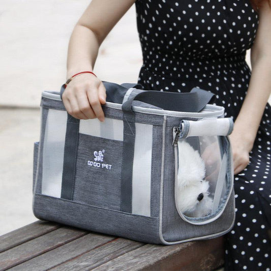Portable Pet Adventure Carrier Bag | Travel Tote for Dogs & Cats lifestyle product image