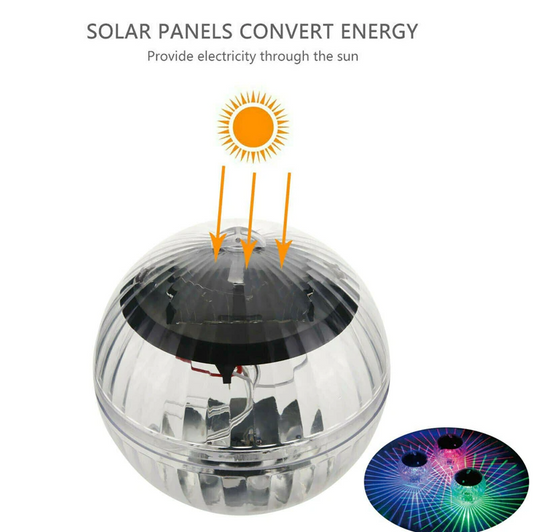 Outdoor Solar LED Floating Light Garden Pond Pool Lamp Rotating RGB lifestyle product image