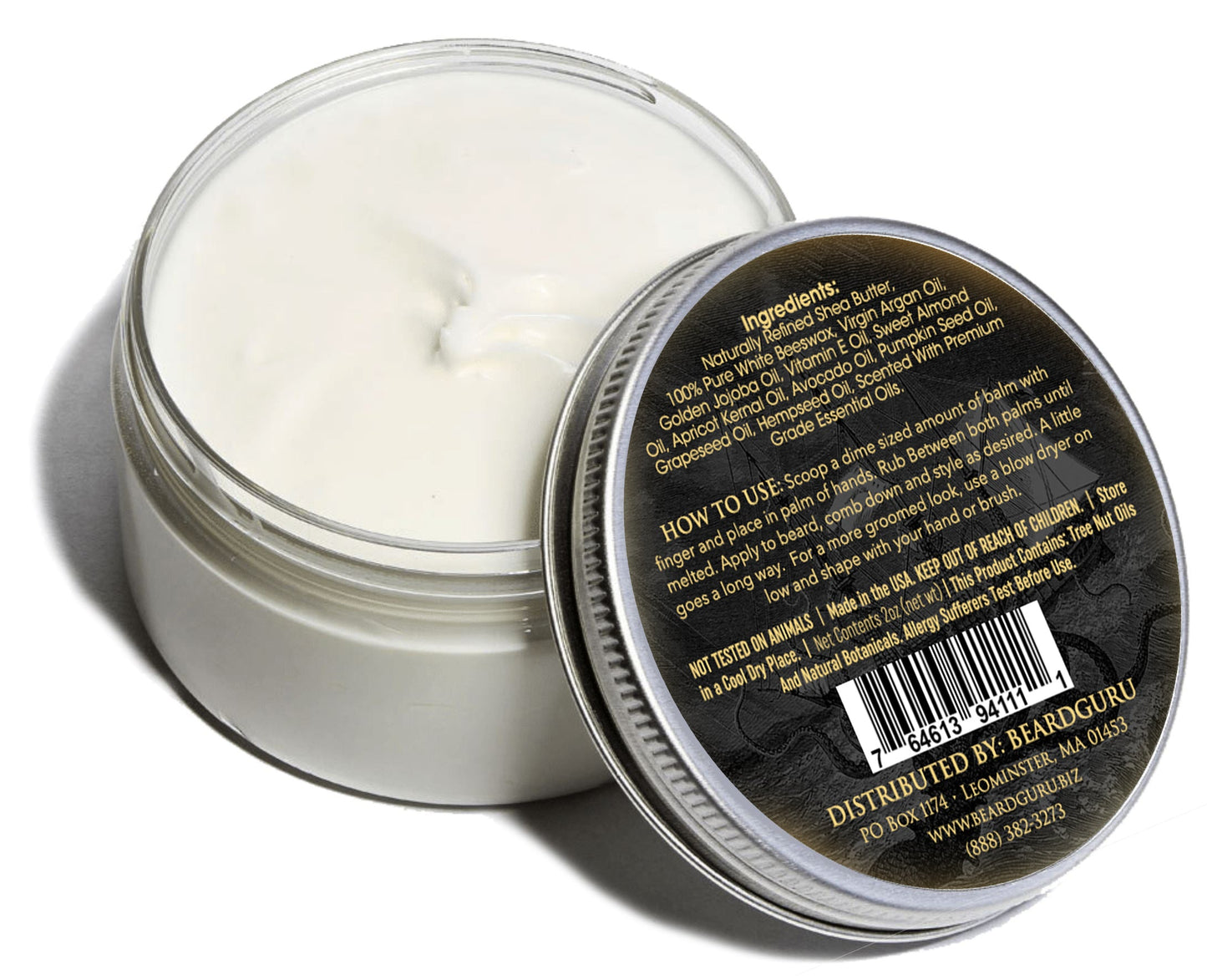 BeardGuru Rum Beard Balm | Conditioning & Styling Balm for Strong, Smooth Beards