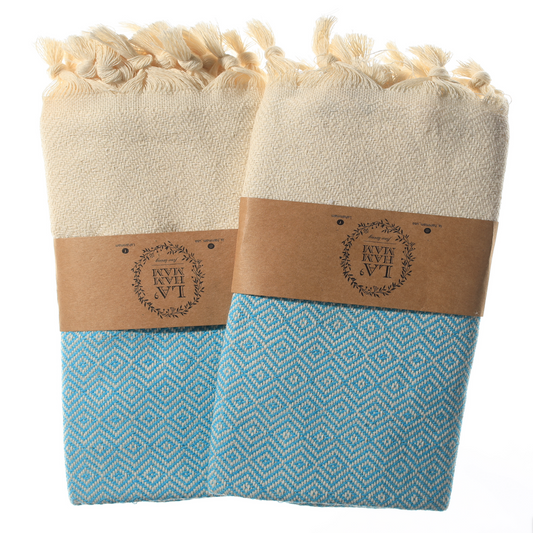 Diamond Turkish Cotton Kitchen / Hand Towel 2 pack 40x18 in lifestyle product image