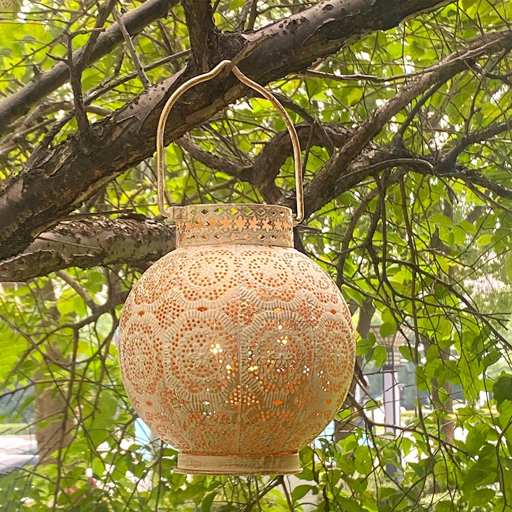 Set of 2 White Moroccan Table Lamps | Handcrafted Boho Accent Lighting