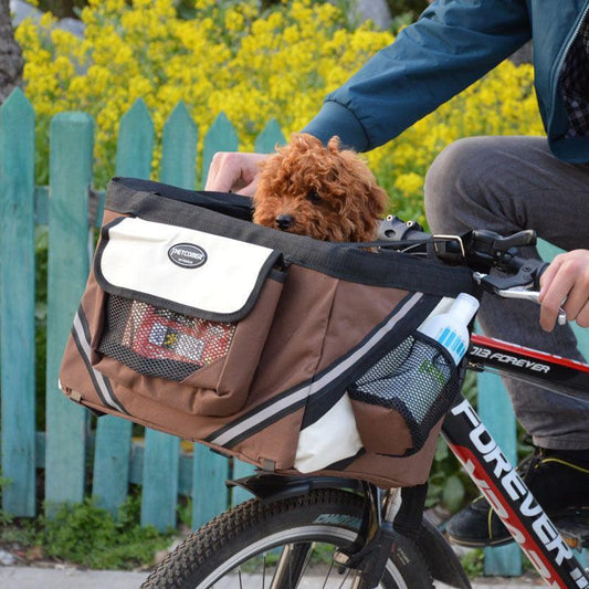 BikePaws Pet Traveler – Removable Front Bicycle Carrier for Small Dogs & Cats-0