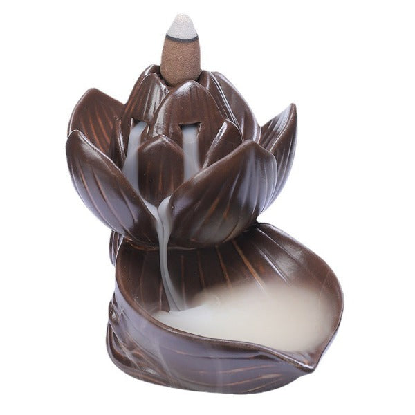 Lotus Flower Backflow Incense Burner | Smoke Waterfall