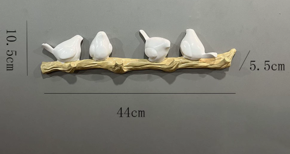White Bird Wall Hooks | Nordic Decorative Adhesive Hooks for Home Organization lifestyle product image