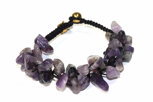 Raw Amethyst Stone Bracelet lifestyle product image