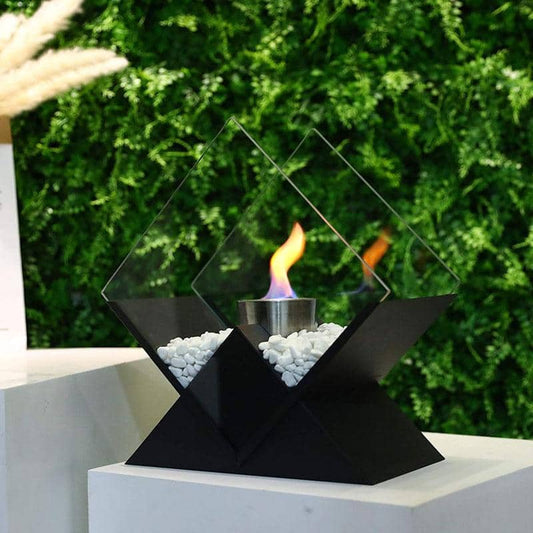 14.5” Tabletop Bioethanol Fireplace – Portable Ventless Fire Bowl for Indoor & Outdoor Decor-0