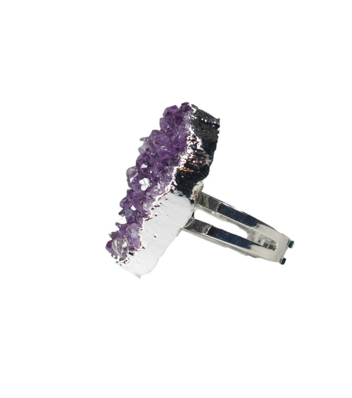 Sterling Silver Gemstone Ring – Amethyst, Rose Quartz or Citrine lifestyle product image