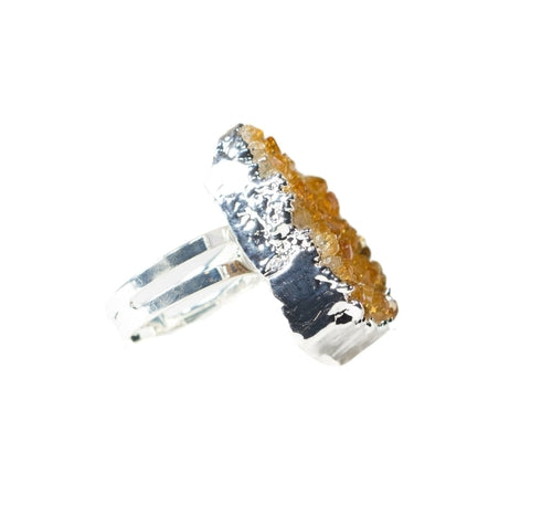 Sterling Silver Gemstone Ring – Amethyst, Rose Quartz or Citrine lifestyle product image