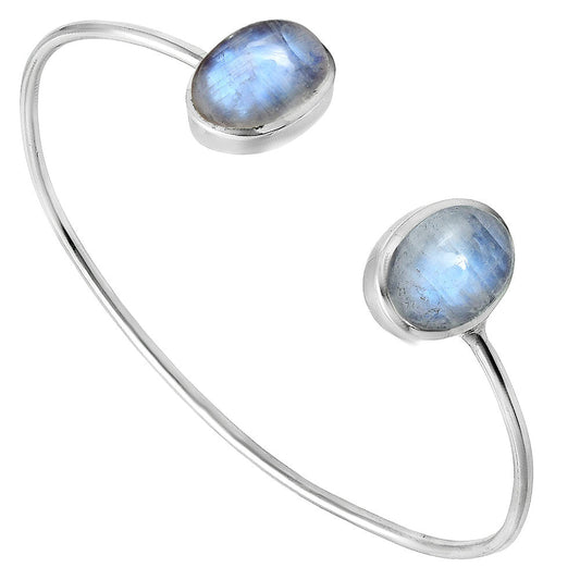 Rainbow Moonstone Cuff Bracelet-1