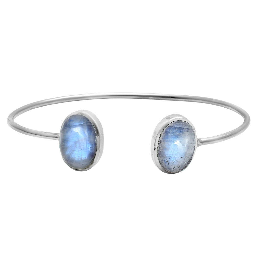Rainbow Moonstone Cuff Bracelet-2