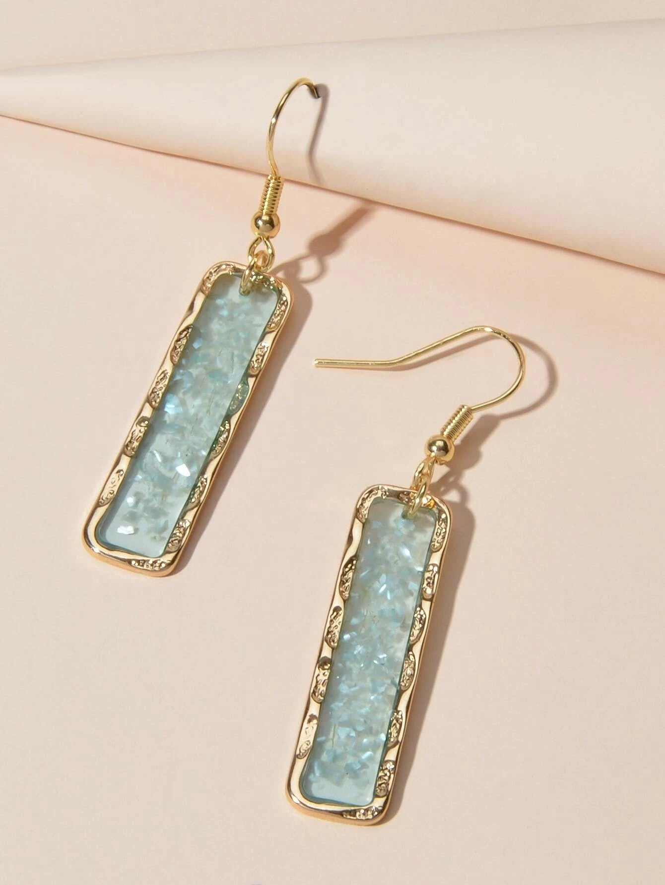 Acrylic Square Drop Earrings lifestyle product image