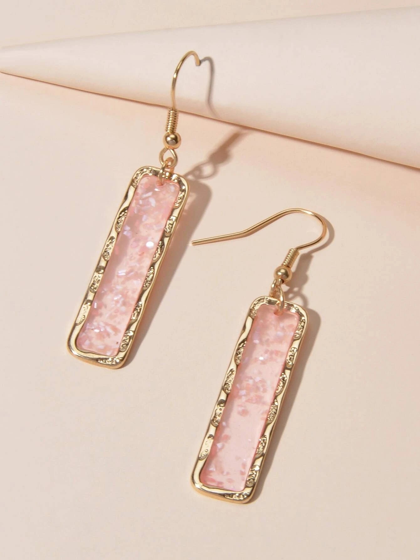 Acrylic Square Drop Earrings lifestyle product image