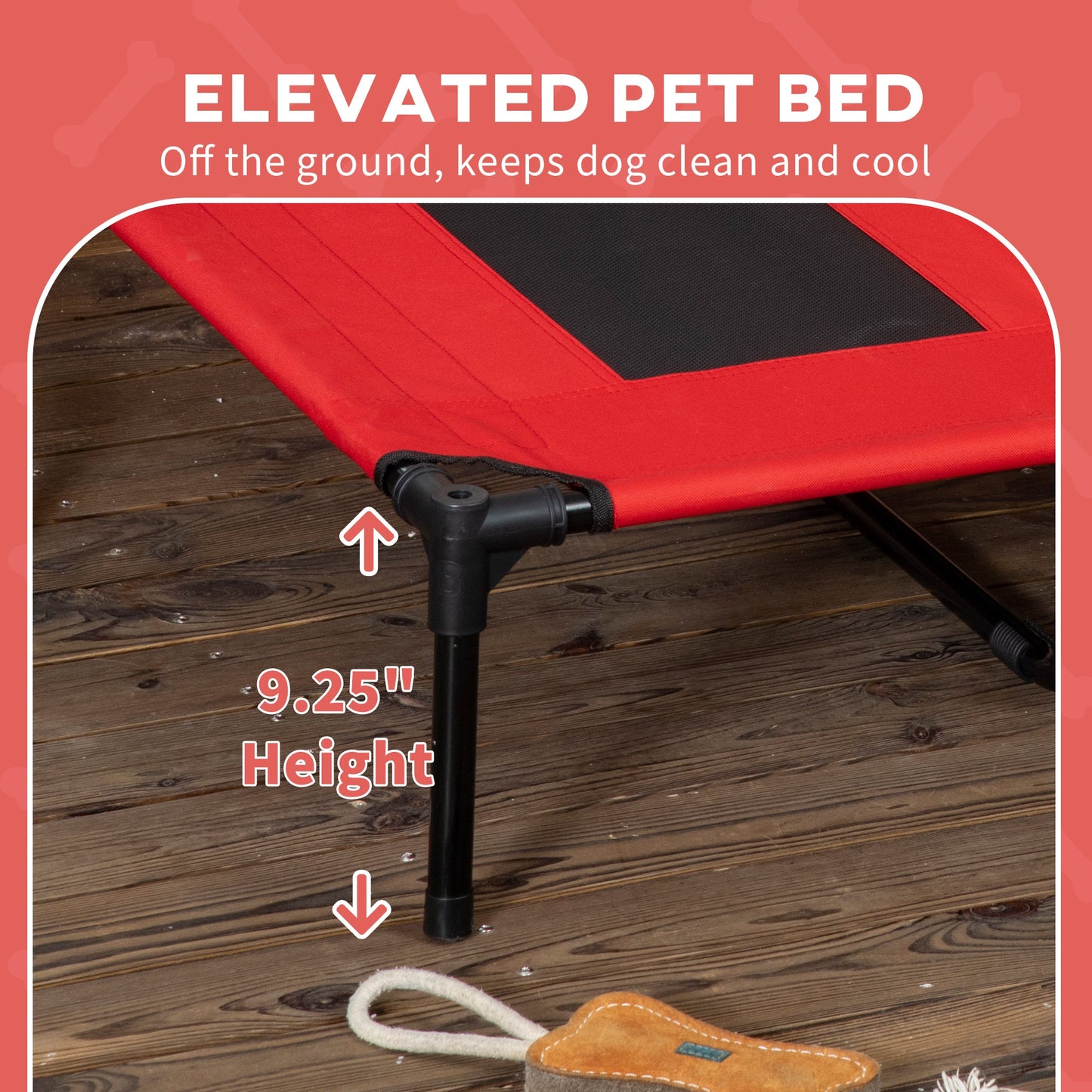 Elevated Dog Bed with Canopy | Portable Raised Pet Cot for Large Dogs lifestyle product image
