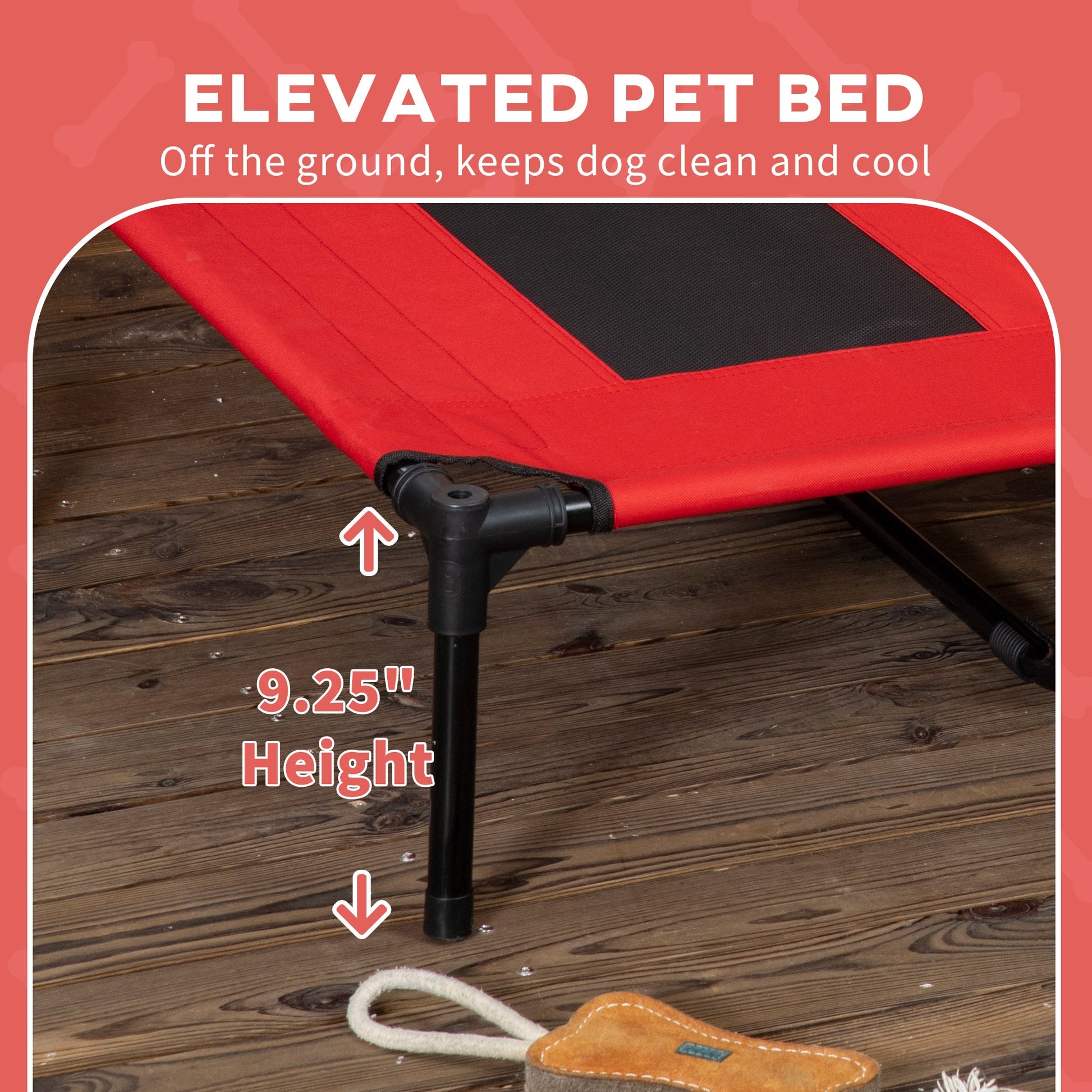 Elevated Dog Bed with Canopy | Portable Raised Pet Cot for Large Dogs lifestyle product image