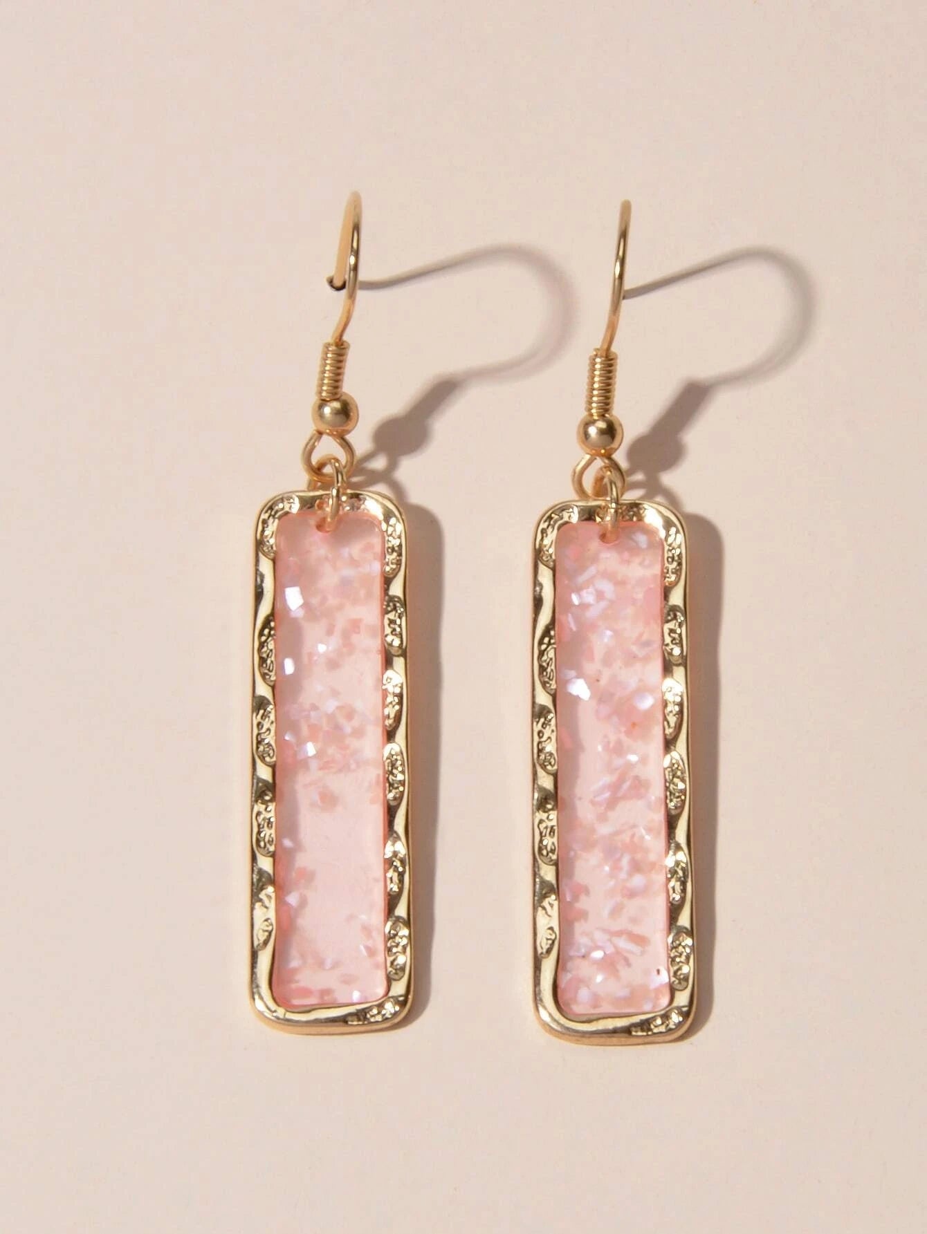 Acrylic Square Drop Earrings lifestyle product image