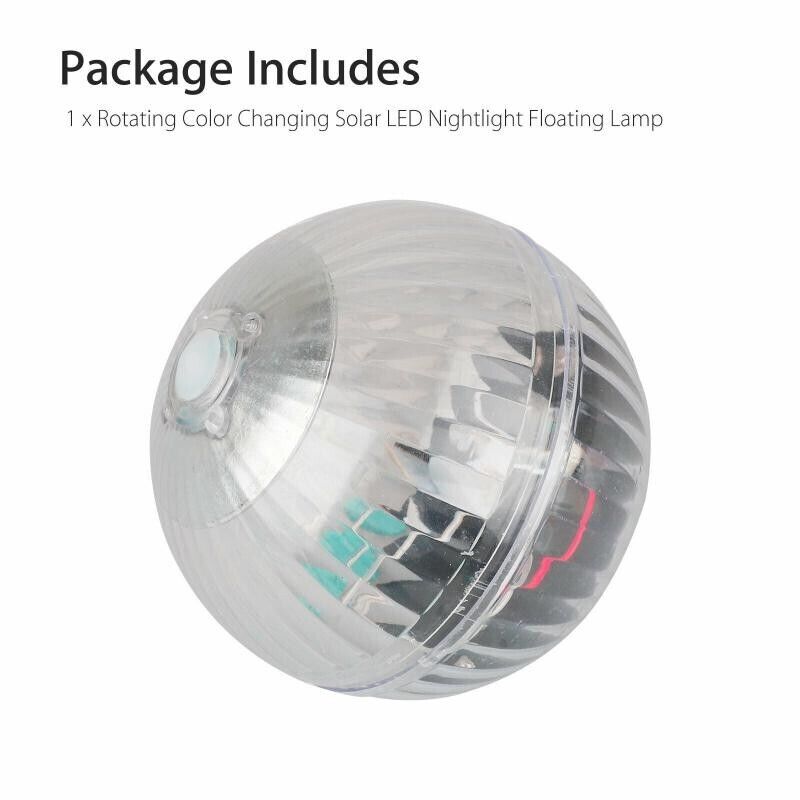 Outdoor Solar LED Floating Light Garden Pond Pool Lamp Rotating RGB lifestyle product image