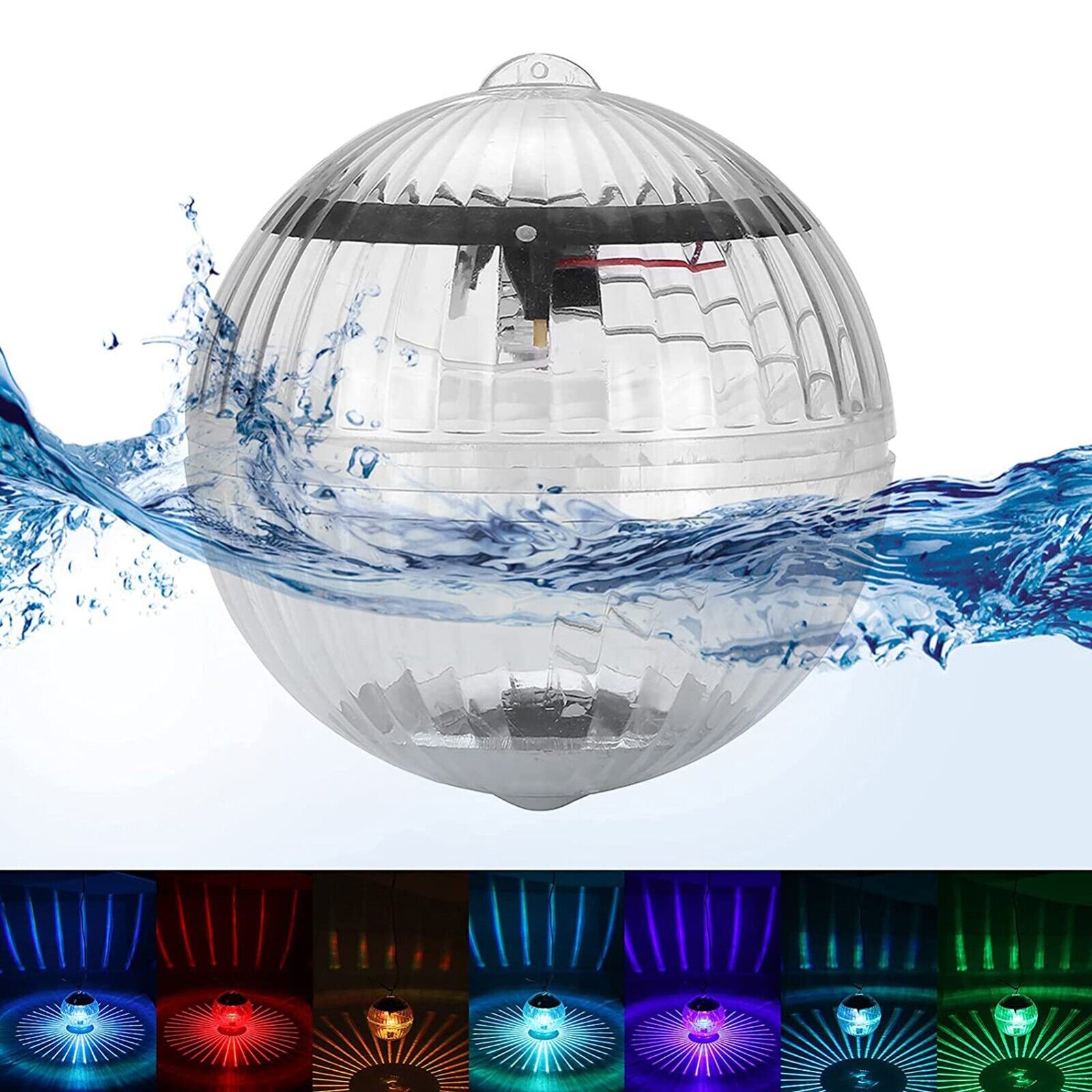 Outdoor Solar LED Floating Light Garden Pond Pool Lamp Rotating RGB lifestyle product image