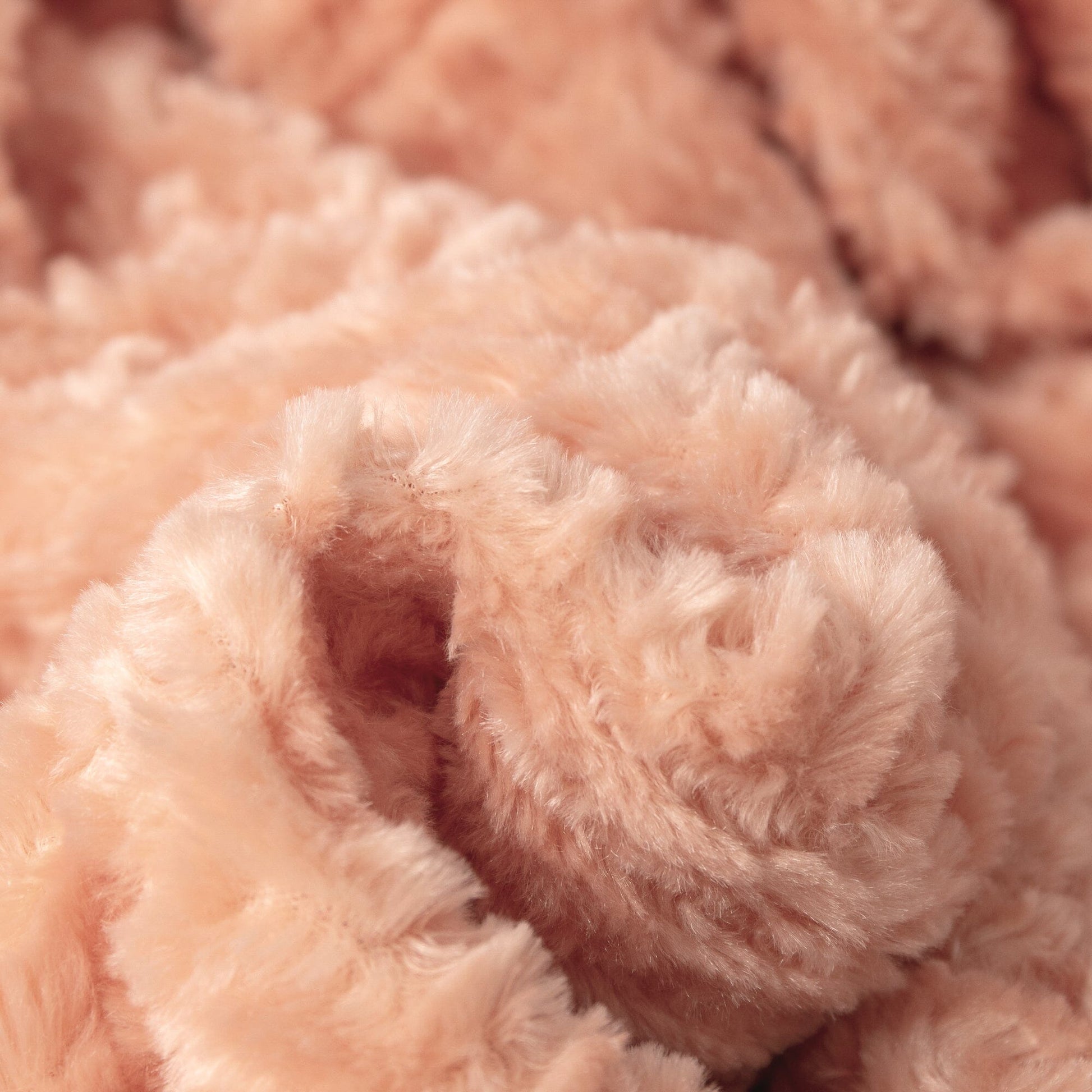 Coral Peach Rose Faux Fur Throw Blanket – Cozy Sherpa Plush Blanket lifestyle product image