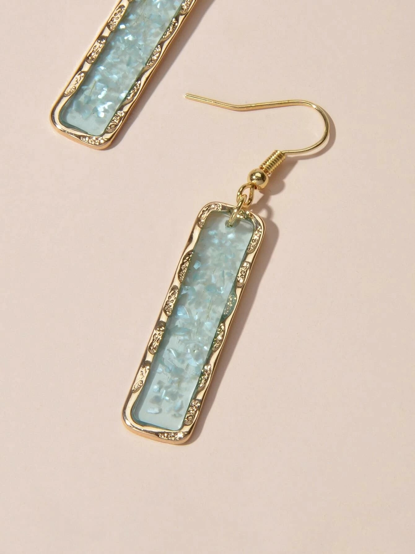 Acrylic Square Drop Earrings lifestyle product image
