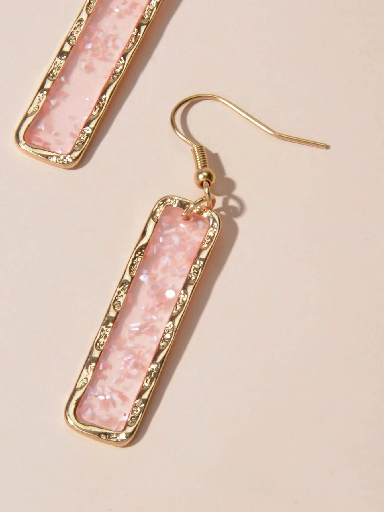 Acrylic Square Drop Earrings lifestyle product image