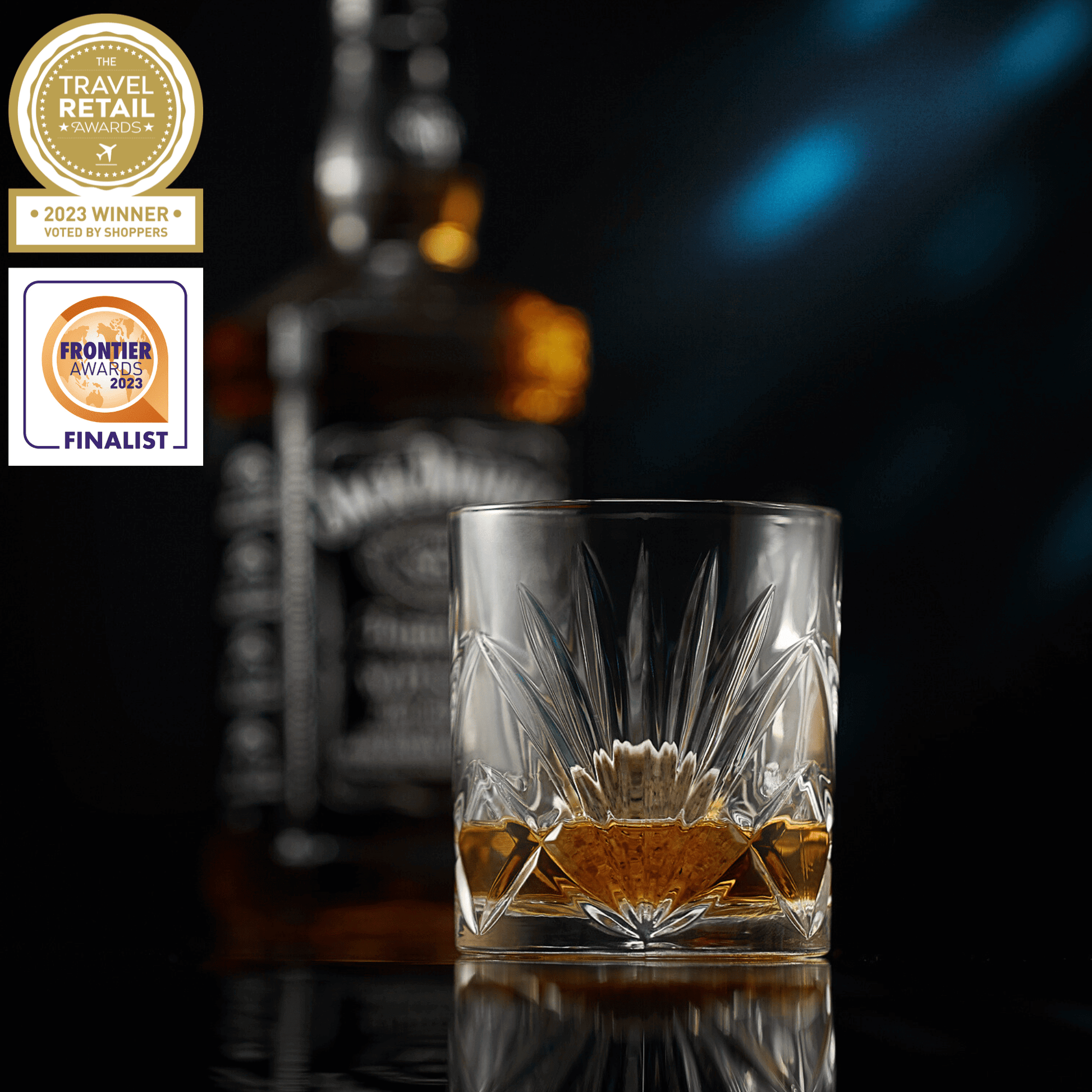 The Connoisseur's Set – Palm Glass Edition Whiskey Glass & Chilling Stone Set lifestyle product image