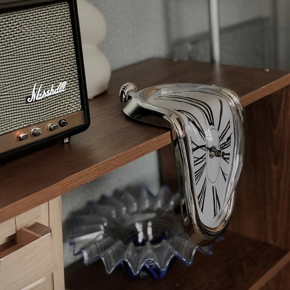Surreal Melting Wall Clock | Dali Art-Inspired Home Decor-3
