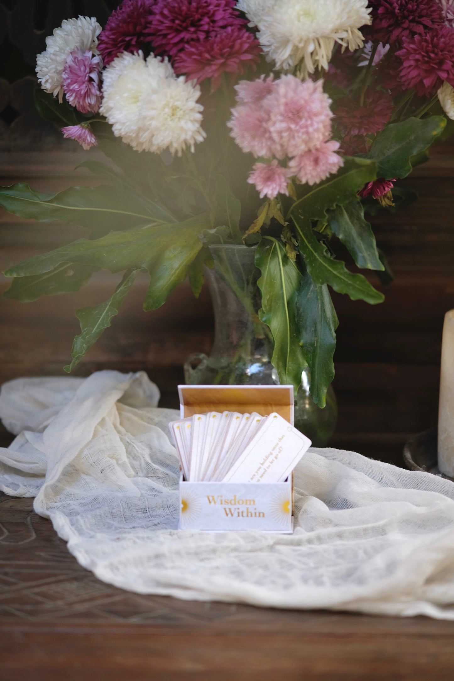 Wisdom Within Mini Oracle Card Deck – 88 Cards for Self-Reflection & Mindfulness