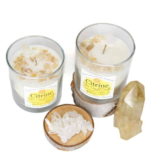 Citrine Clean Crystal Candle for Abundance & Positive Energy lifestyle product image