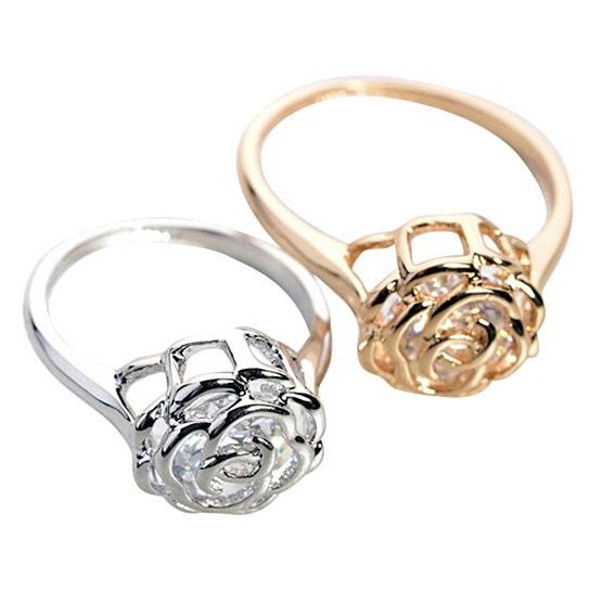 Rose Is A Rose Rings 18kt Rose Crystals In White Yellow And Rose Gold lifestyle product image