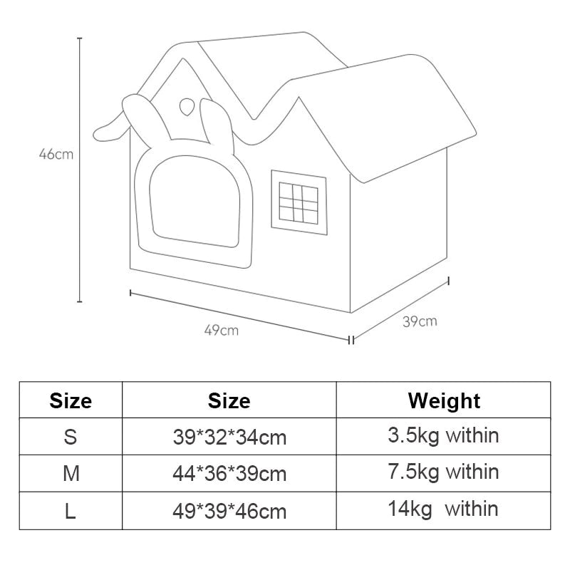Removable Roof Plush Pet House – Cozy Soft Indoor Pet Bed for Dogs & Cats lifestyle product image