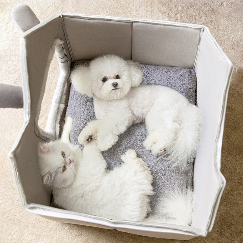 Removable Roof Plush Pet House – Cozy Soft Indoor Pet Bed for Dogs & Cats lifestyle product image