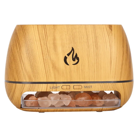 Salt Flame Ultrasonic Humidifier | Quiet USB Aroma Diffuser with Warm Ambient Glow lifestyle product image