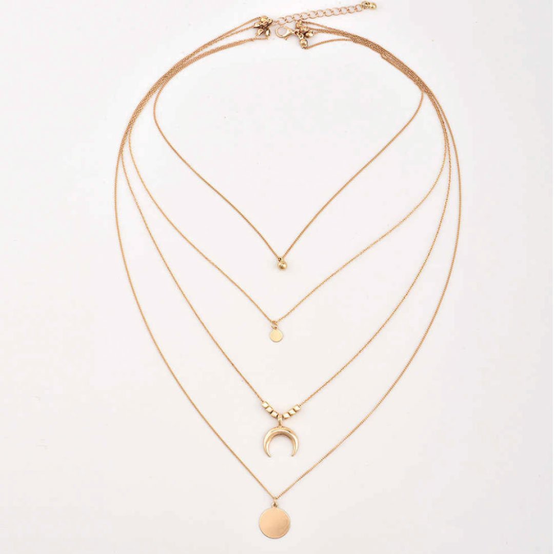 Layered Chain Necklace Set-1