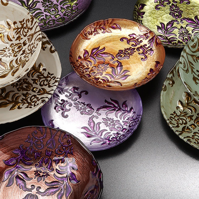 Handcrafted Damask Glass Bowls – Set of 4 lifestyle product image