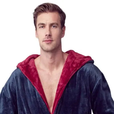 Men’s Robe with Hood – Ultra-Soft Plush Comfort for Everyday Use
