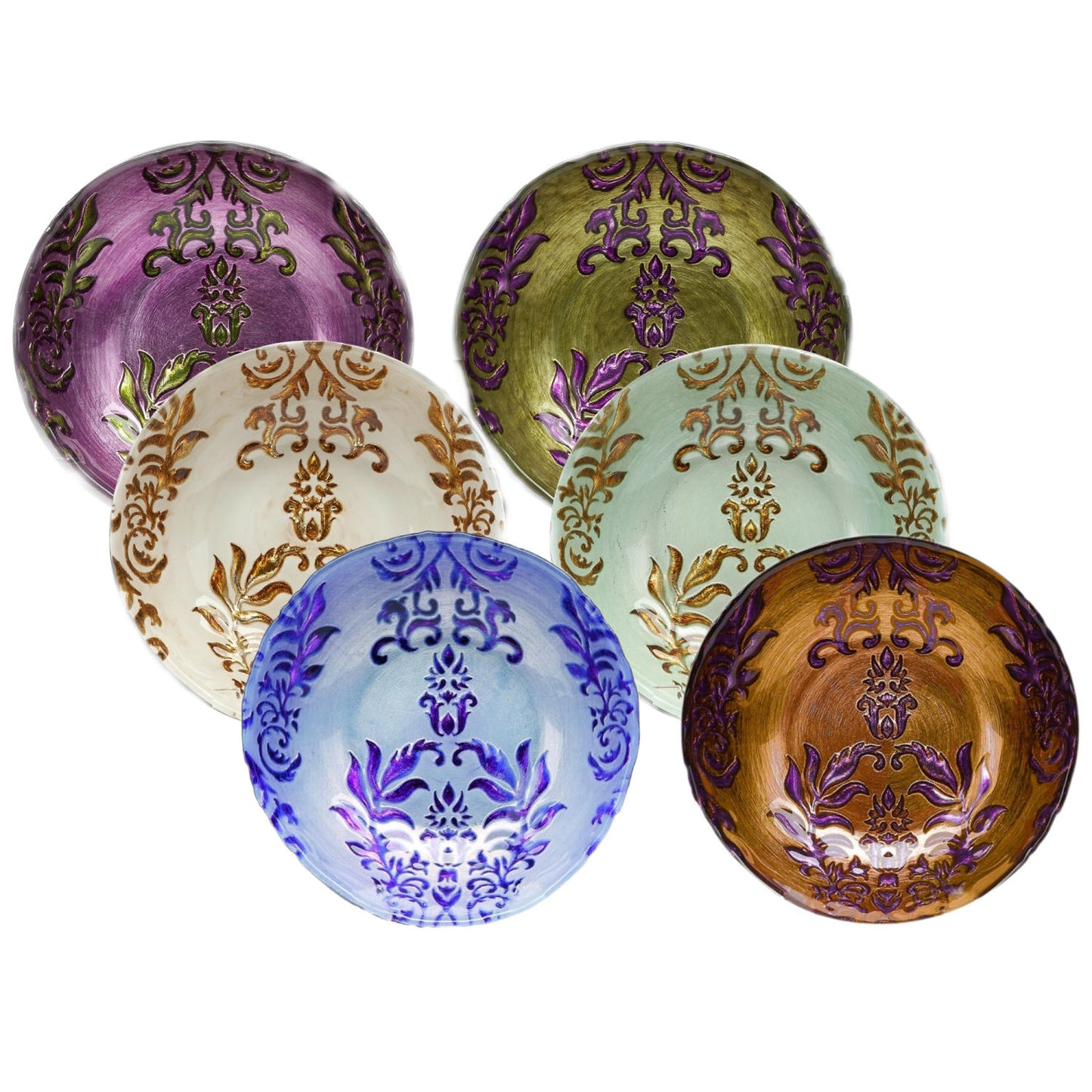 Handcrafted Damask Glass Bowls – Set of 4 lifestyle product image