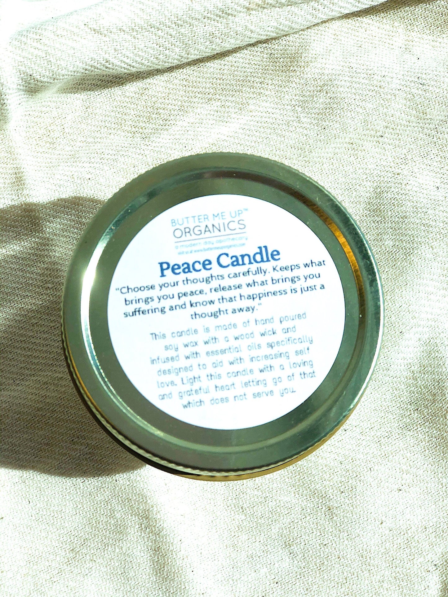 Peace Candle / Serenity Candle / Intention Candle / Ritual Candle / lifestyle product image