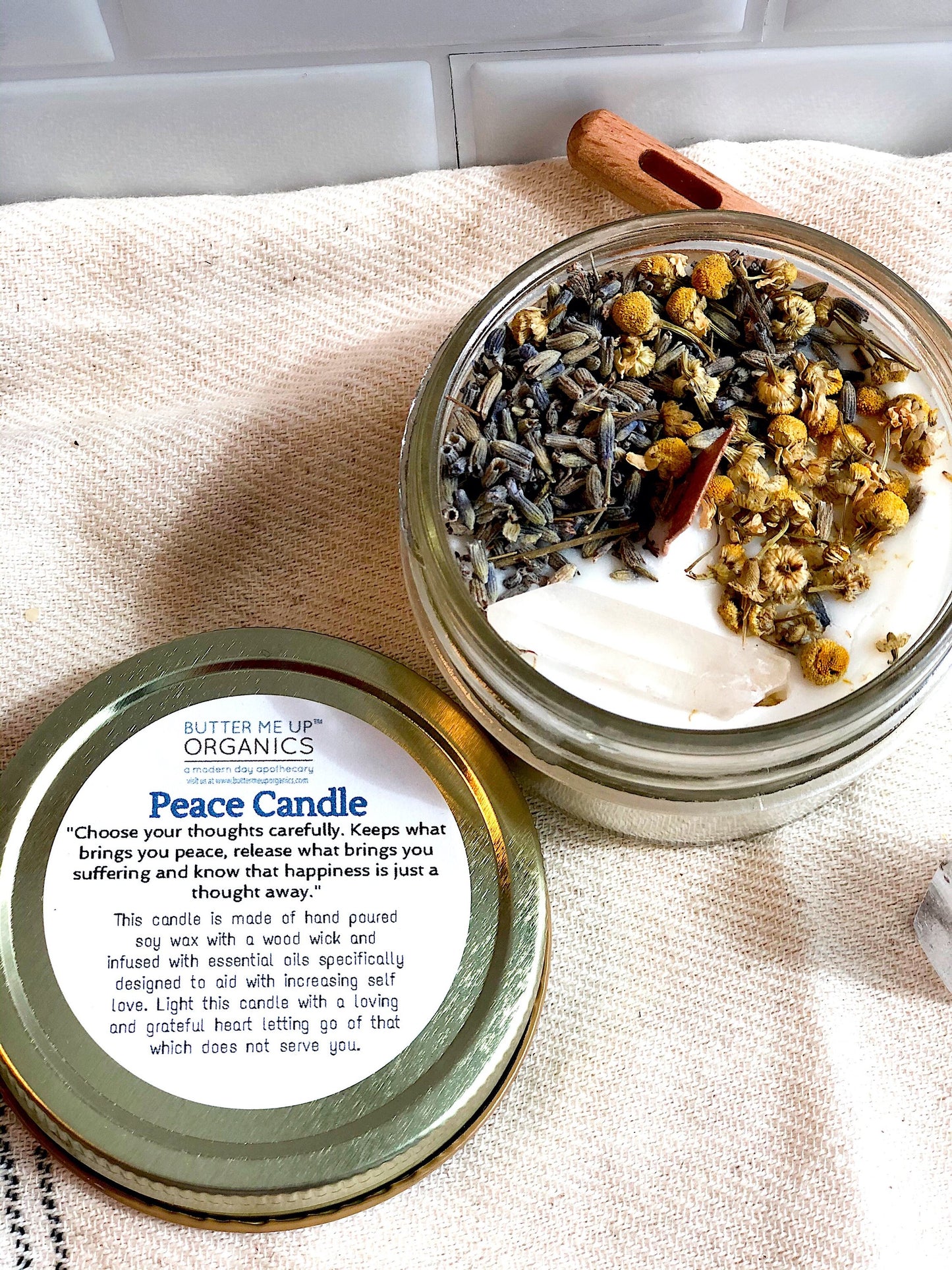 Peace Candle / Serenity Candle / Intention Candle / Ritual Candle / lifestyle product image