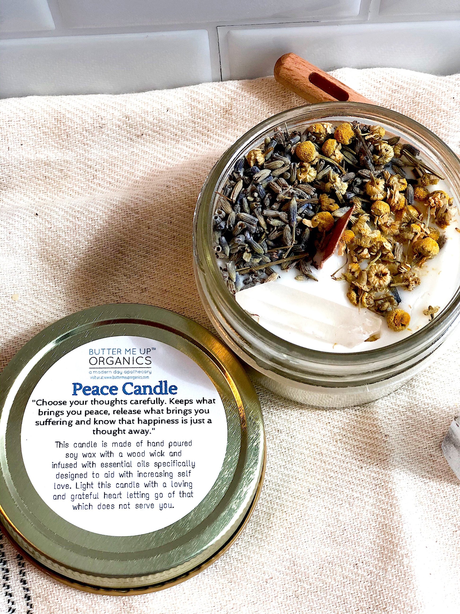 Peace Candle / Serenity Candle / Intention Candle / Ritual Candle / lifestyle product image