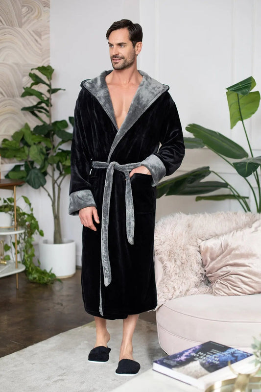 Men’s Robe with Hood – Ultra-Soft Plush Comfort for Everyday Use lifestyle product image