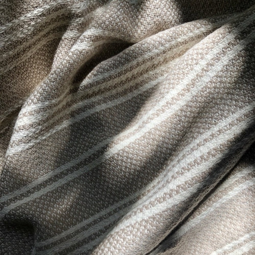 Woven Stripe Turkish Throw Blanket | Cozy 100% Cotton Boho Blanket with Fringe lifestyle product image